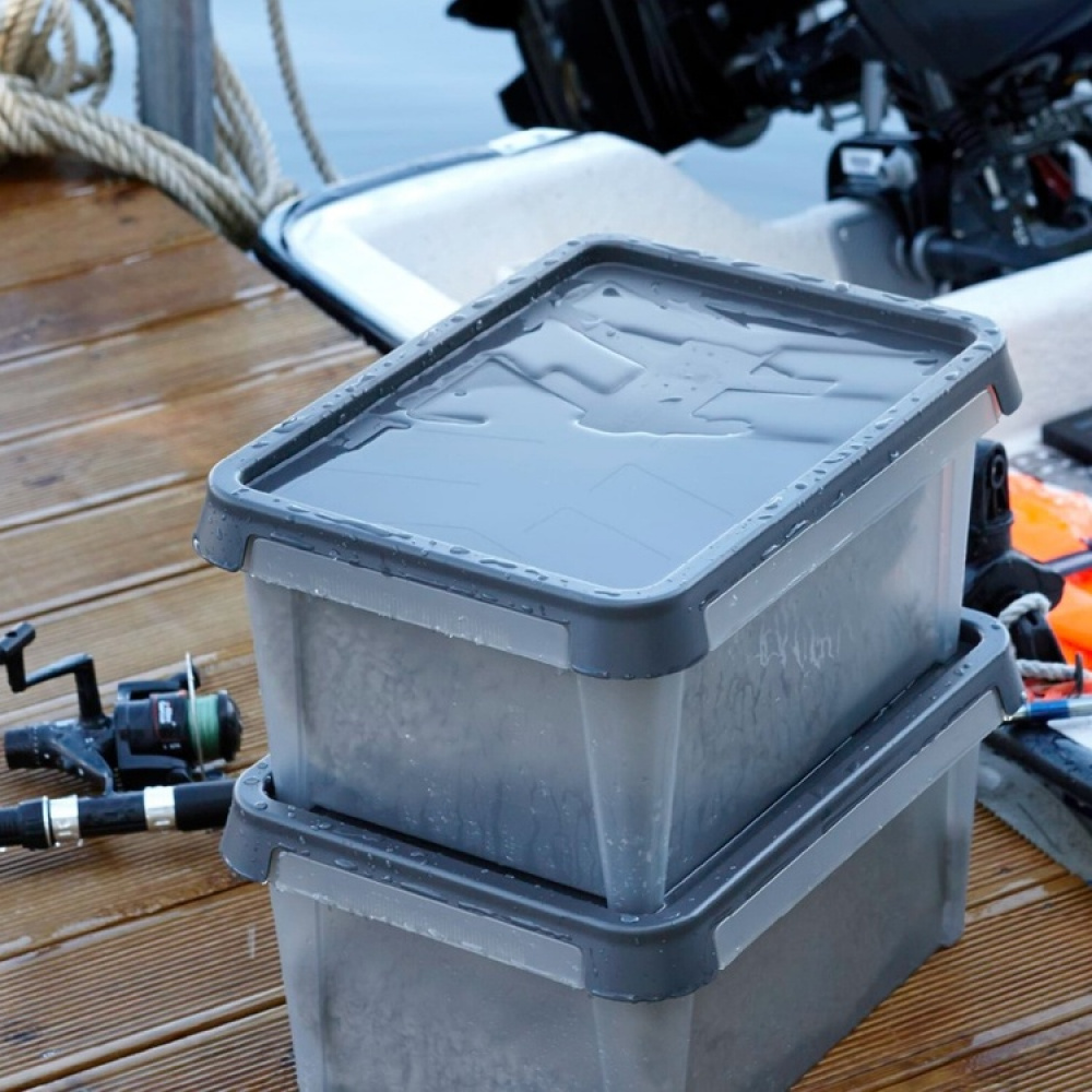 Låda, Vattentät, SMARTSTORE 13L DRY, 40 x 30 x H19cm, Grå i gruppen Förvaring / Förvaringslådor / SmartStore förvaringslådor hos SmartaSaker.se (41882)