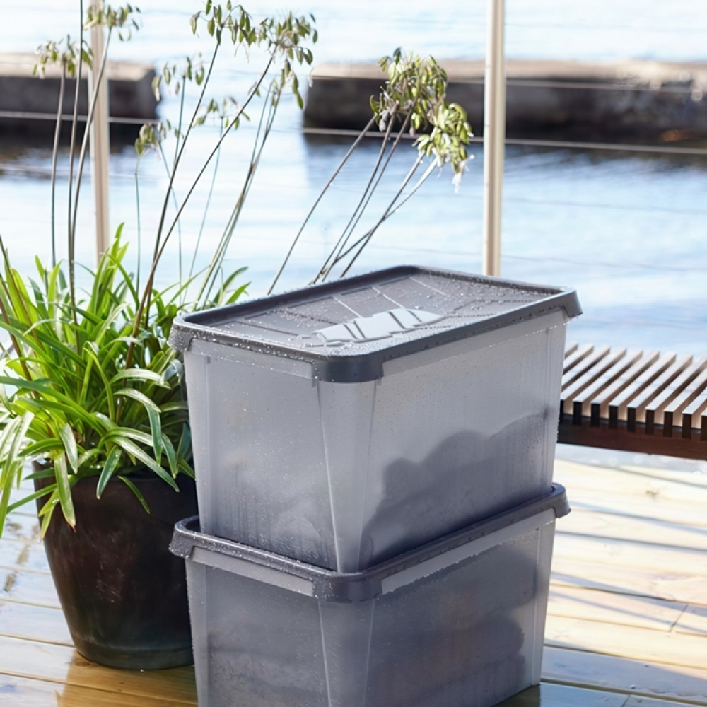 Låda, Vattentät, SMARTSTORE 34L DRY, 50 x 40 x H 27 cm, Grå i gruppen Förvaring / Förvaringslådor / SmartStore förvaringslådor hos SmartaSaker.se (41883)