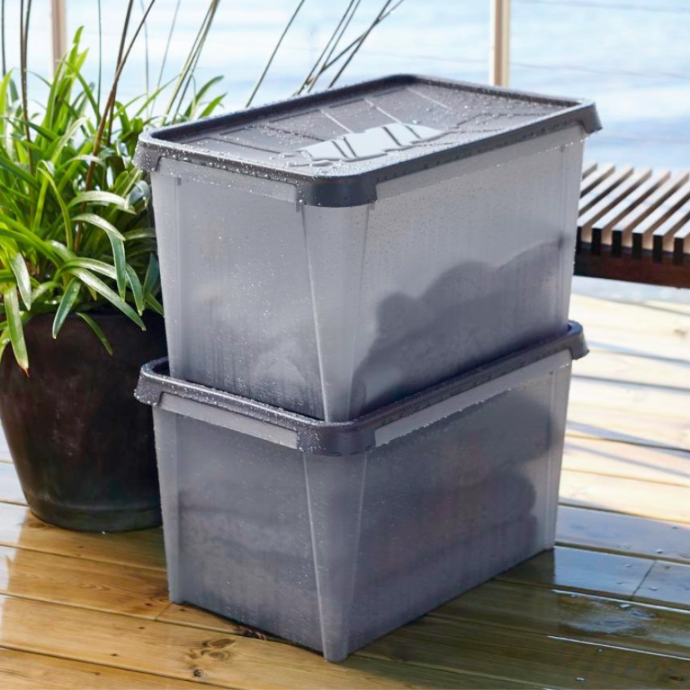 Låda, Vattentät, SMARTSTORE 55L DRY, 60 x 40 x H 35 cm, Grå i gruppen Förvaring / Förvaringslådor hos SmartaSaker.se (41884)