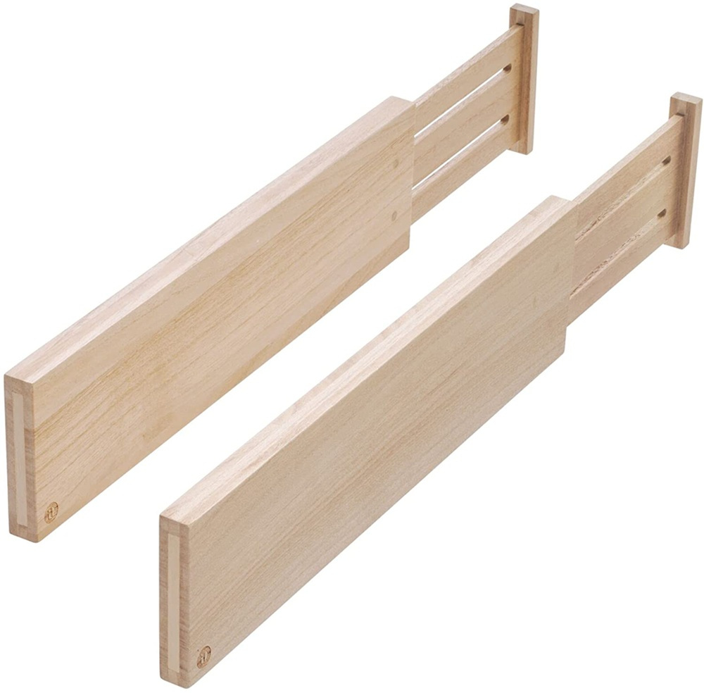 Lådavdelare i trä, Justerbara, 2 st, PAULOWNIA ECO WOOD HIGH DIVIDERS, 42 - 57 x H 10,2 cm, Natur i gruppen Förvaring / Köksförvaring / Organisera köksskåp hos SmartaSaker.se (41886)