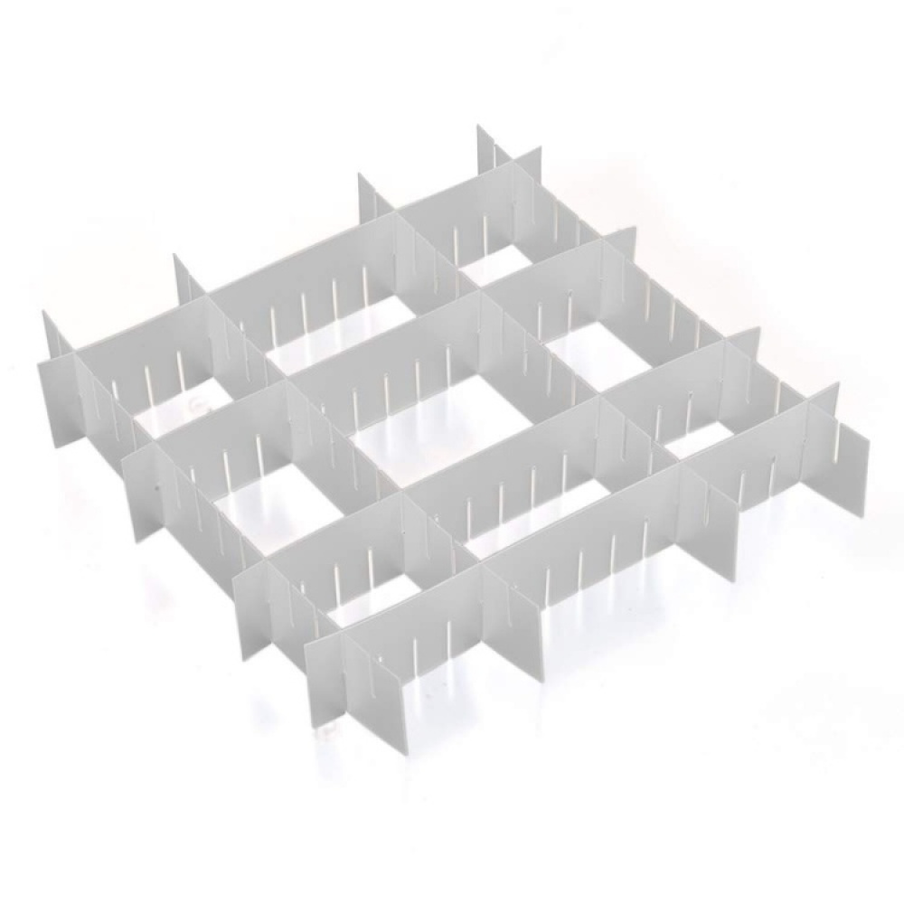 Lådavdelare, 8 st, DIVIDER ORGANIZER, 40 x H 8 cm, Transparent Vit i gruppen Förvaring / Garderobsförvaring / Sorteringslådor hos SmartaSaker.se (41888)