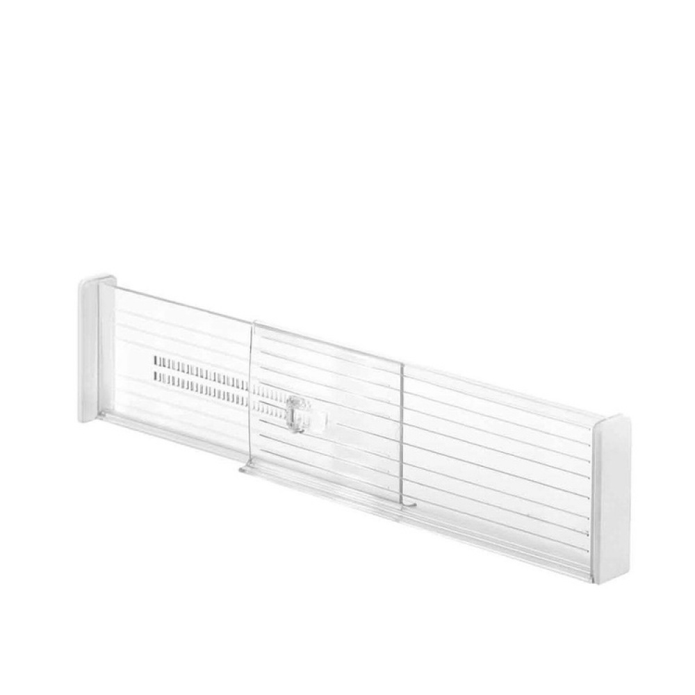 Lådavdelare, Anpassningsbara, Höga, 2 st, ADJUSTABLE DRAWER DIVIDERS, 33,7 - 51,4 x H 10,2 cm, Transparent i gruppen Förvaring / Köksförvaring / Organisera köksskåp hos SmartaSaker.se (41890)