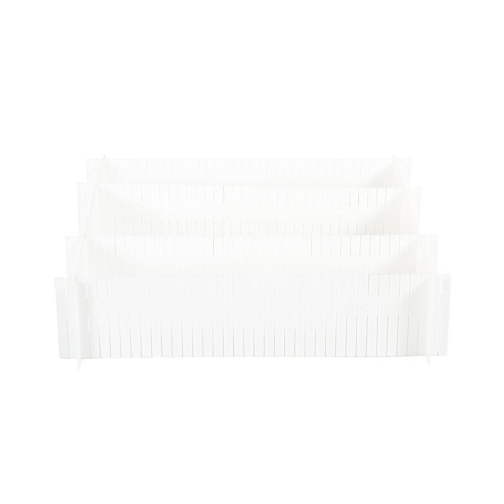 Lådavdelare, Höga, 6 st, FREE DRAWER ORGANISER, 44 x H 10 cm, Vit i gruppen Förvaring / Garderobsförvaring / Sorteringslådor hos SmartaSaker.se (41892)