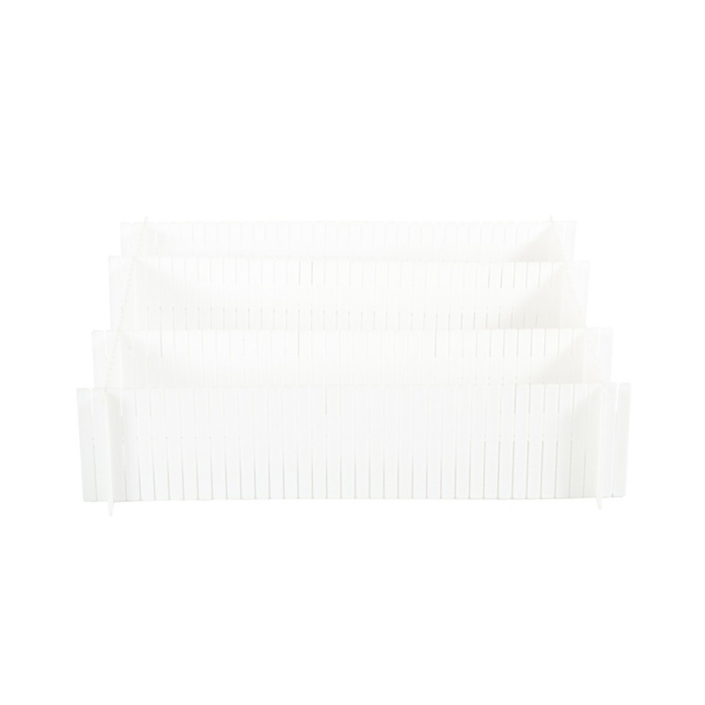 Lådavdelare, Höga, 6 st, FREE DRAWER ORGANISER, 44 x H 10 cm, Vit i gruppen Förvaring / Garderobsförvaring / Sorteringslådor hos SmartaSaker.se (41892)