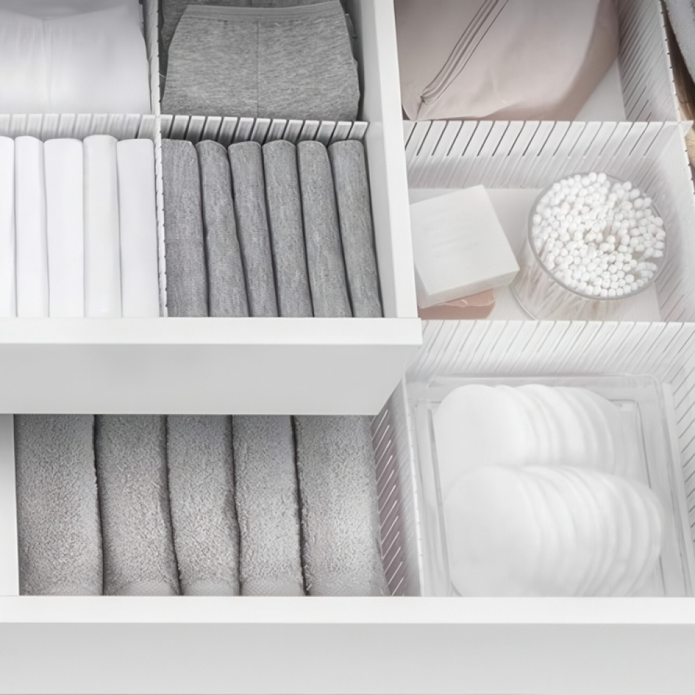 Lådavdelare, Höga, 5 st, DIVISOR DE CAJONES, 49,5 x H10 cm, Vit i gruppen Förvaring / Garderobsförvaring / Sorteringslådor hos SmartaSaker.se (41893)