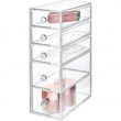 Lådförvaring, 5 låga lådor, ID CLARITY TOWER DRAWER, 8,5 x 16,5 x H 25 cm, Klar Lådförvaring, 5 låga lådor, ID CLARITY TOWER DRAWER, 8,5 x 16,5 x H 25 cm, Klar