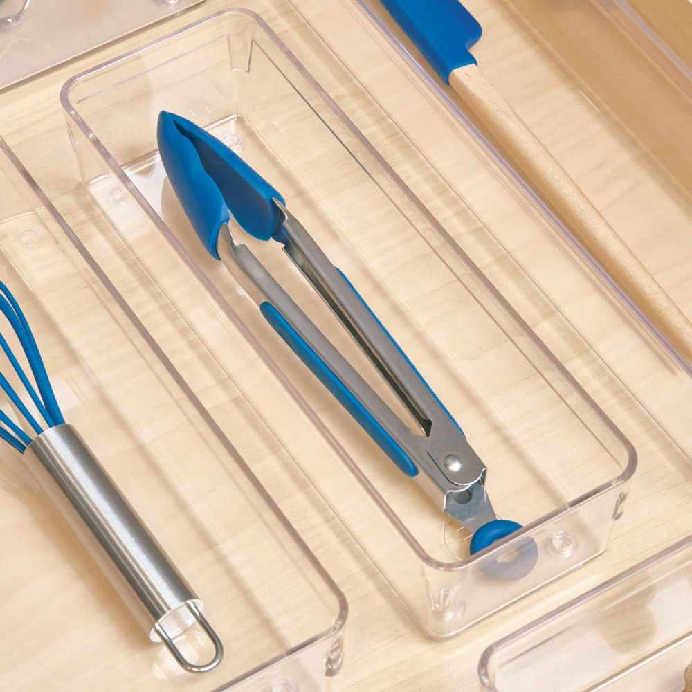 Lådinredning, Långsmal, iDESIGN DRAWER SOLUTIONS LARGE, 30,5 x 7,6 x H 5,1 cm, Transparent i gruppen Förvaring / Förvaringslådor / Småförvaring hos SmartaSaker.se (41908)