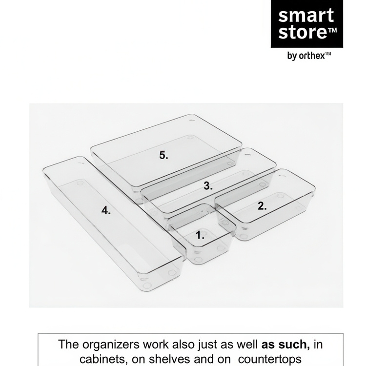 Lådinredning, Rektangulär, COMPACT SORT, 30 x 20 x H 6 cm i gruppen Förvaring / Förvaringslådor / Småförvaring hos SmartaSaker.se (41914)