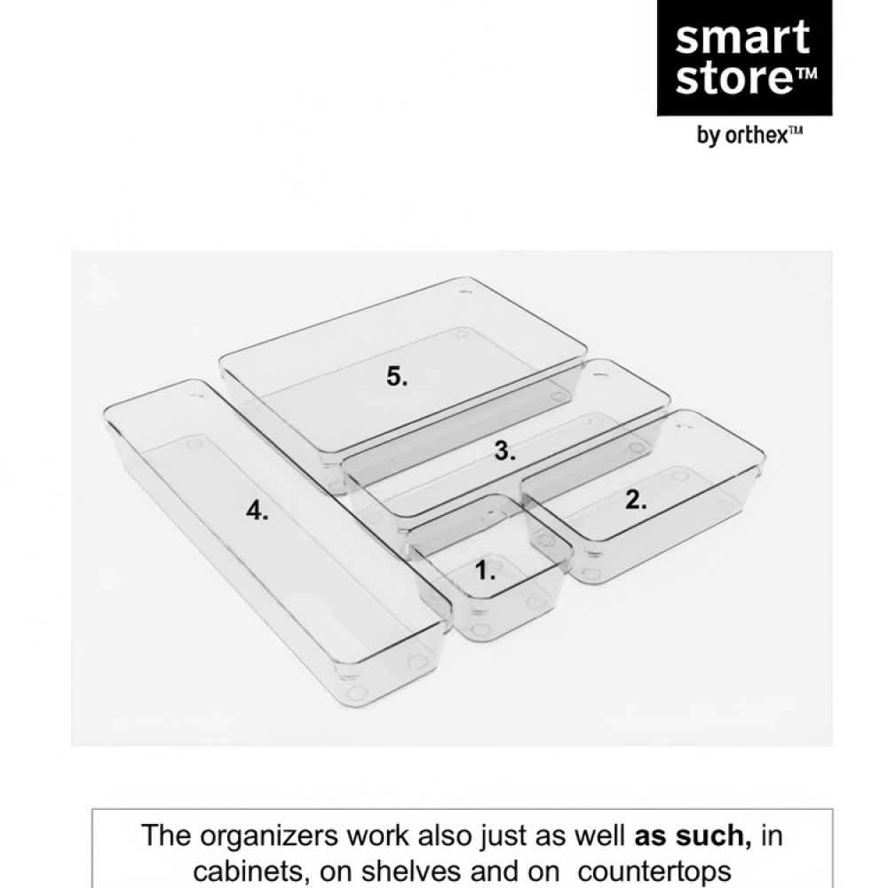 Lådinredning, Rektangulär, COMPACT SORT, 30 x 20 x H 6 cm i gruppen Förvaring / Förvaringslådor / Småförvaring hos SmartaSaker.se (41914)