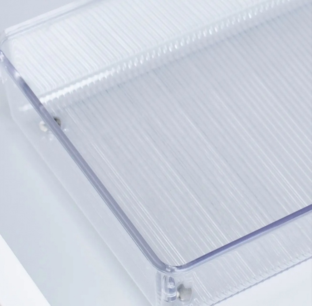 Lådinsats / förvaringsbricka, LINUS SHALLOW LARGE, 30,5 x 15,2 x H 5,1 cm, Transparent i gruppen Förvaring / Köksförvaring / Organisera köksskåp / Besticklådor hos SmartaSaker.se (41916)