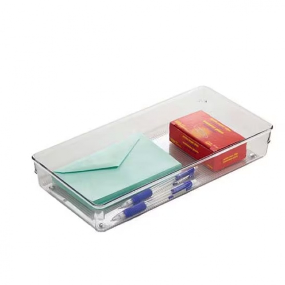 Lådinsats / förvaringsbricka, LINUS SHALLOW LARGE, 30,5 x 15,2 x H 5,1 cm, Transparent i gruppen Förvaring / Köksförvaring / Organisera köksskåp / Besticklådor hos SmartaSaker.se (41916)
