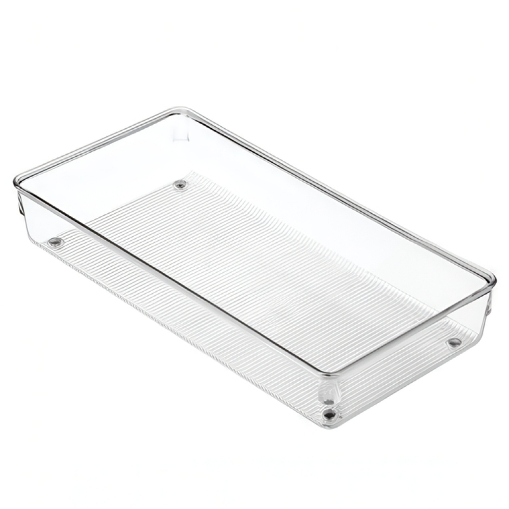 Lådinsats / förvaringsbricka, LINUS SHALLOW LARGE, 30,5 x 15,2 x H 5,1 cm, Transparent i gruppen Förvaring / Köksförvaring / Organisera köksskåp / Besticklådor hos SmartaSaker.se (41916)