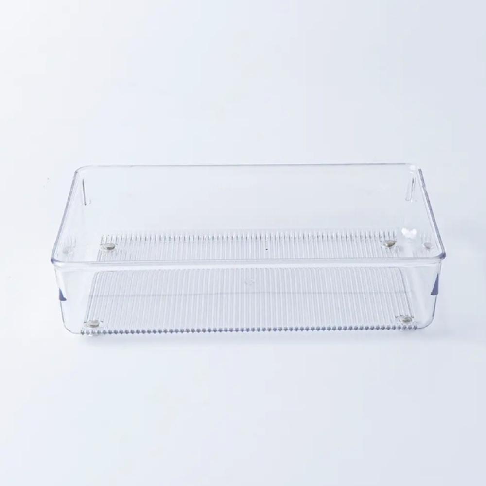 Lådinsats / förvaringsbricka, LINUS SHALLOW MEDIUM, 22,9 x 15,2 x H 5,1 cm, Transparent i gruppen Förvaring / Köksförvaring / Organisera köksskåp / Besticklådor hos SmartaSaker.se (41917)