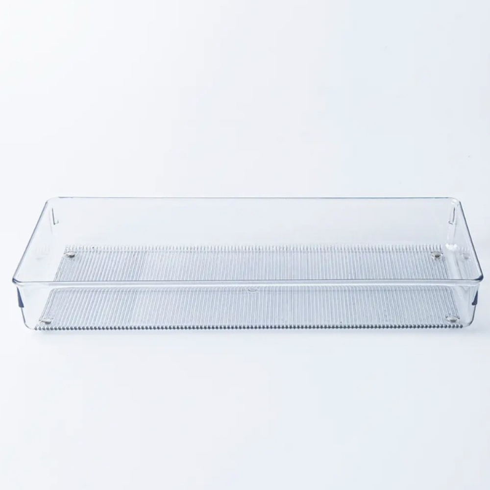 Lådinsats / förvaringsbricka, LINUS SHALLOW XL, 38,1 x 15,2 x H 5,1 cm, Transparent i gruppen Förvaring / Köksförvaring / Organisera köksskåp / Besticklådor hos SmartaSaker.se (41918)