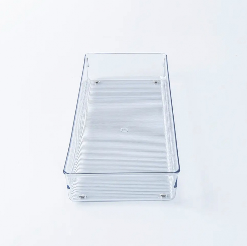 Lådinsats / förvaringsbricka, LINUS SHALLOW XL, 38,1 x 15,2 x H 5,1 cm, Transparent i gruppen Förvaring / Köksförvaring / Organisera köksskåp / Besticklådor hos SmartaSaker.se (41918)