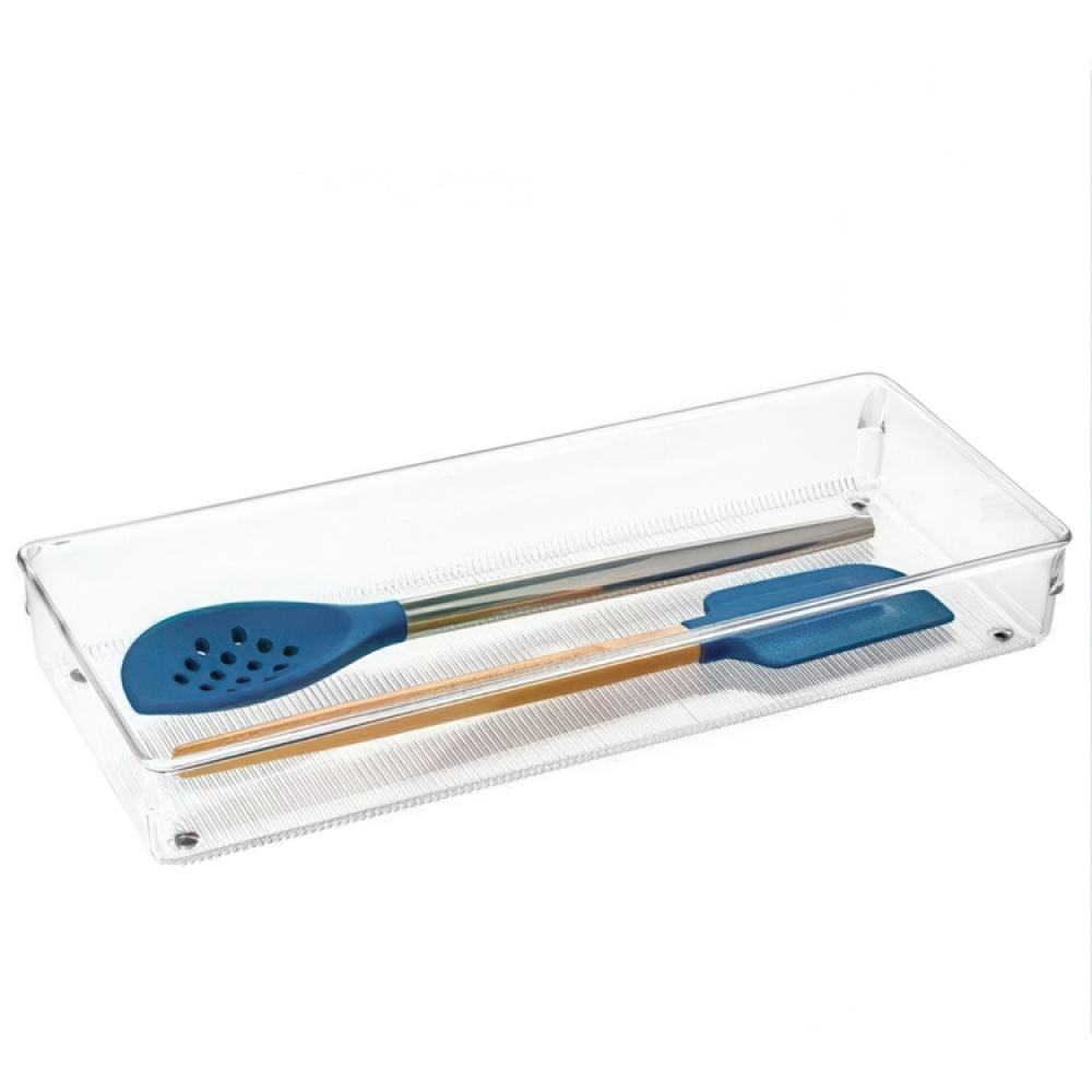 Lådinsats / förvaringsbricka, LINUS SHALLOW XL, 38,1 x 15,2 x H 5,1 cm, Transparent i gruppen Förvaring / Köksförvaring / Organisera köksskåp / Besticklådor hos SmartaSaker.se (41918)