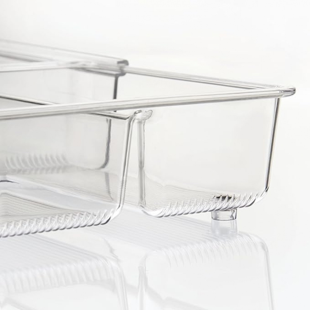 Lådinsats för redskap, Expanderbar, LINUS GRAND UTENSILS, 40,6~57 x 30,5 x H 7,6 cm, Transparent i gruppen Förvaring / Köksförvaring / Organisera köksskåp / Besticklådor hos SmartaSaker.se (41922)
