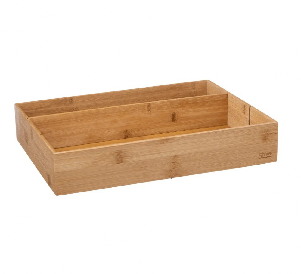Lådinsats i Bambu för köksredskap, 3 fack, TIDY SMART, 38 x 28 x H 7 cm, Natur i gruppen Förvaring / Köksförvaring / Organisera köksskåp / Besticklådor hos SmartaSaker.se (41923)
