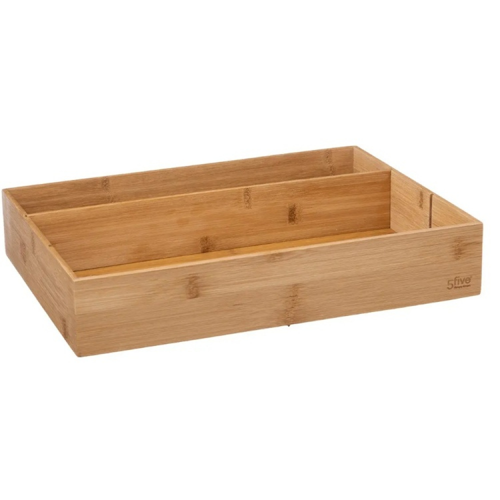Lådinsats i Bambu för köksredskap, 3 fack, TIDY SMART, 38 x 28 x H 7 cm, Natur i gruppen Förvaring / Köksförvaring / Organisera köksskåp / Besticklådor hos SmartaSaker.se (41923)