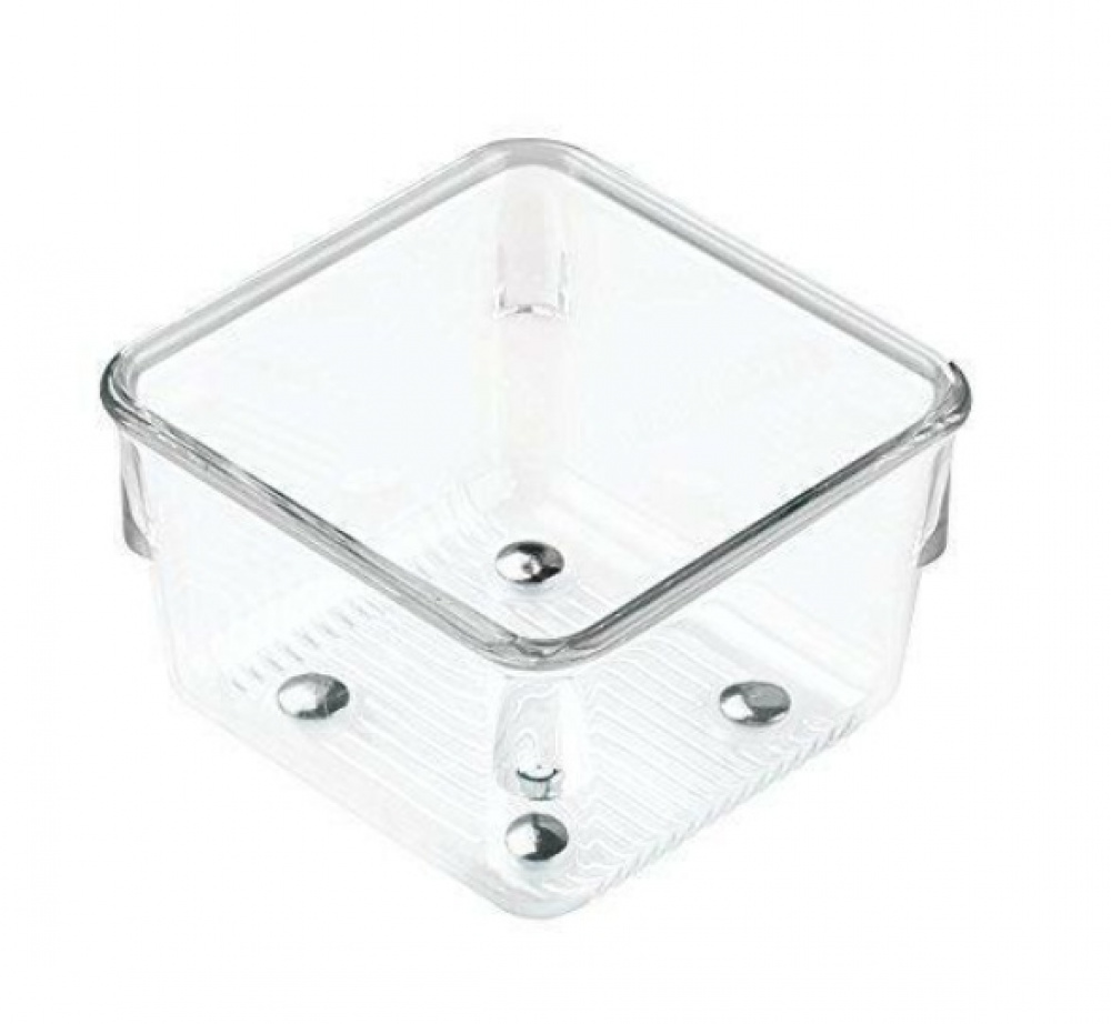Lådinsats, Fyrkantig, Liten, LINUS SHALLOW SMALL, 8,1 x 8,1 x H 5,1 cm, Transparent i gruppen Förvaring / Köksförvaring / Organisera köksskåp / Besticklådor hos SmartaSaker.se (41927)