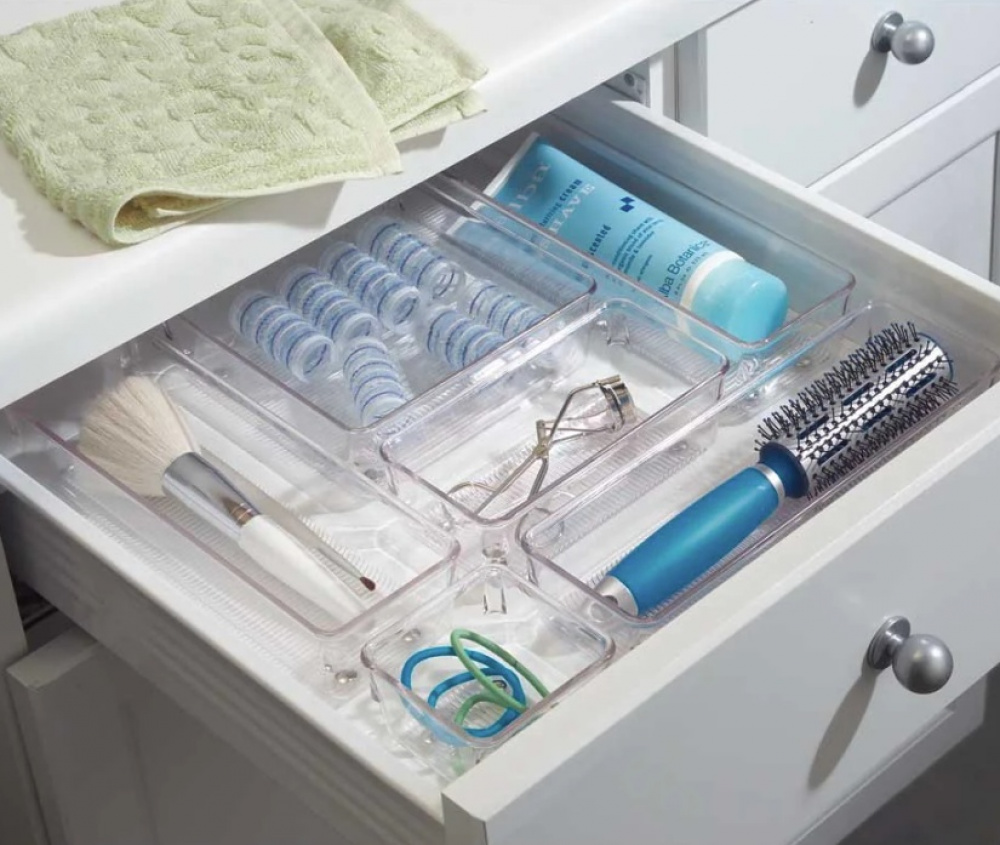 Lådinsats, Långsmal, LINUS SHALLOW LARGE, 32,5 x 8,1 x H 5,1 cm, Transparent i gruppen Förvaring / Köksförvaring / Organisera köksskåp / Besticklådor hos SmartaSaker.se (41930)