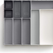 Lådinsatser, Set med 10 st, BLOX LARGE DRAWER ORGANISER, Joseph Joseph, Grå / Vit Lådinsatser, Set med 10 st, BLOX LARGE DRAWER ORGANISER, Joseph Joseph, Grå / Vit