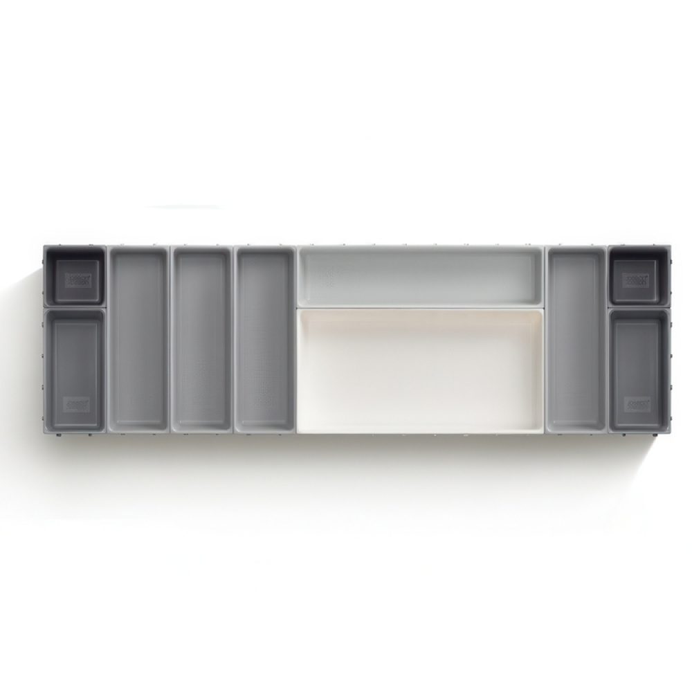 Lådinsatser, Set med 10 st, BLOX LARGE DRAWER ORGANISER, Joseph Joseph, Grå / Vit i gruppen Förvaring / Köksförvaring / Organisera köksskåp / Besticklådor hos SmartaSaker.se (41939)
