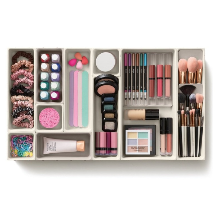 Lådinsatser, Set med 12 st, VIVA LARGE DRAWER ORGANISER, Joseph Joseph, Benvit i gruppen Förvaring / Köksförvaring / Organisera köksskåp / Besticklådor hos SmartaSaker.se (41940)