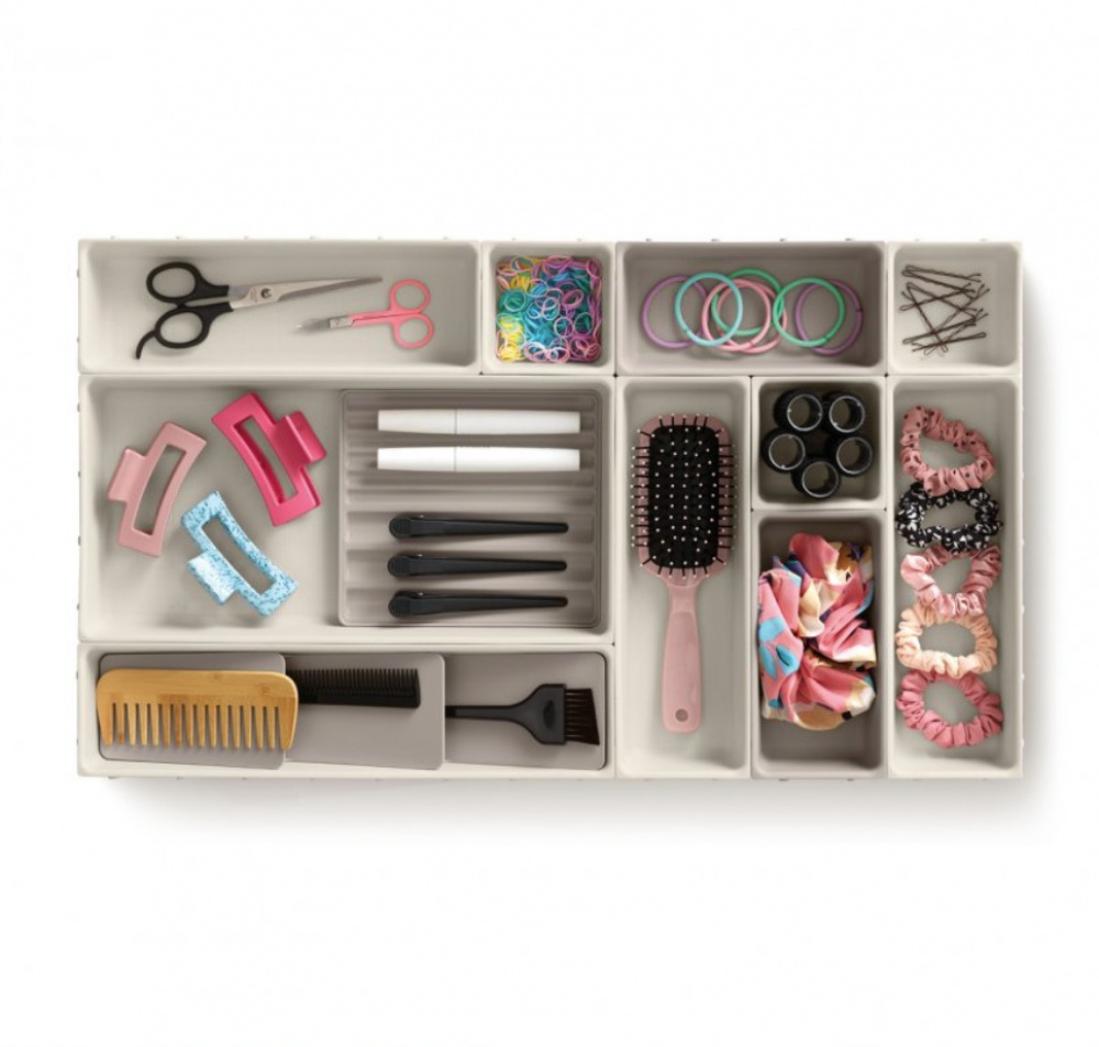 Lådinsatser, Set med 12 st, VIVA LARGE DRAWER ORGANISER, Joseph Joseph, Benvit i gruppen Förvaring / Köksförvaring hos SmartaSaker.se (41940)