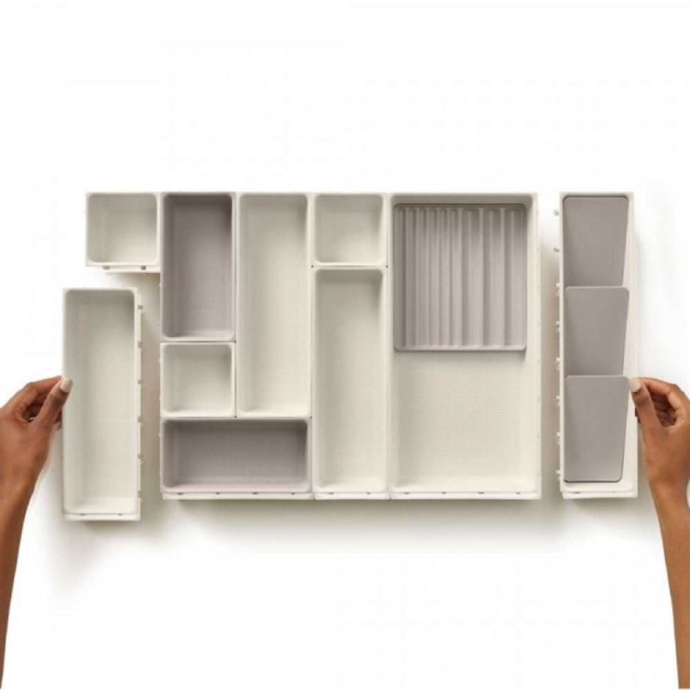 Lådinsatser, Set med 12 st, VIVA LARGE DRAWER ORGANISER, Joseph Joseph, Benvit i gruppen Förvaring / Köksförvaring / Organisera köksskåp / Besticklådor hos SmartaSaker.se (41940)