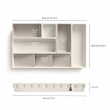 Lådinsatser, Set med 7 st, VIVA DRAWER ORGANISER, Joseph Joseph, Benvit Lådinsatser, Set med 7 st, VIVA DRAWER ORGANISER, Joseph Joseph, Benvit