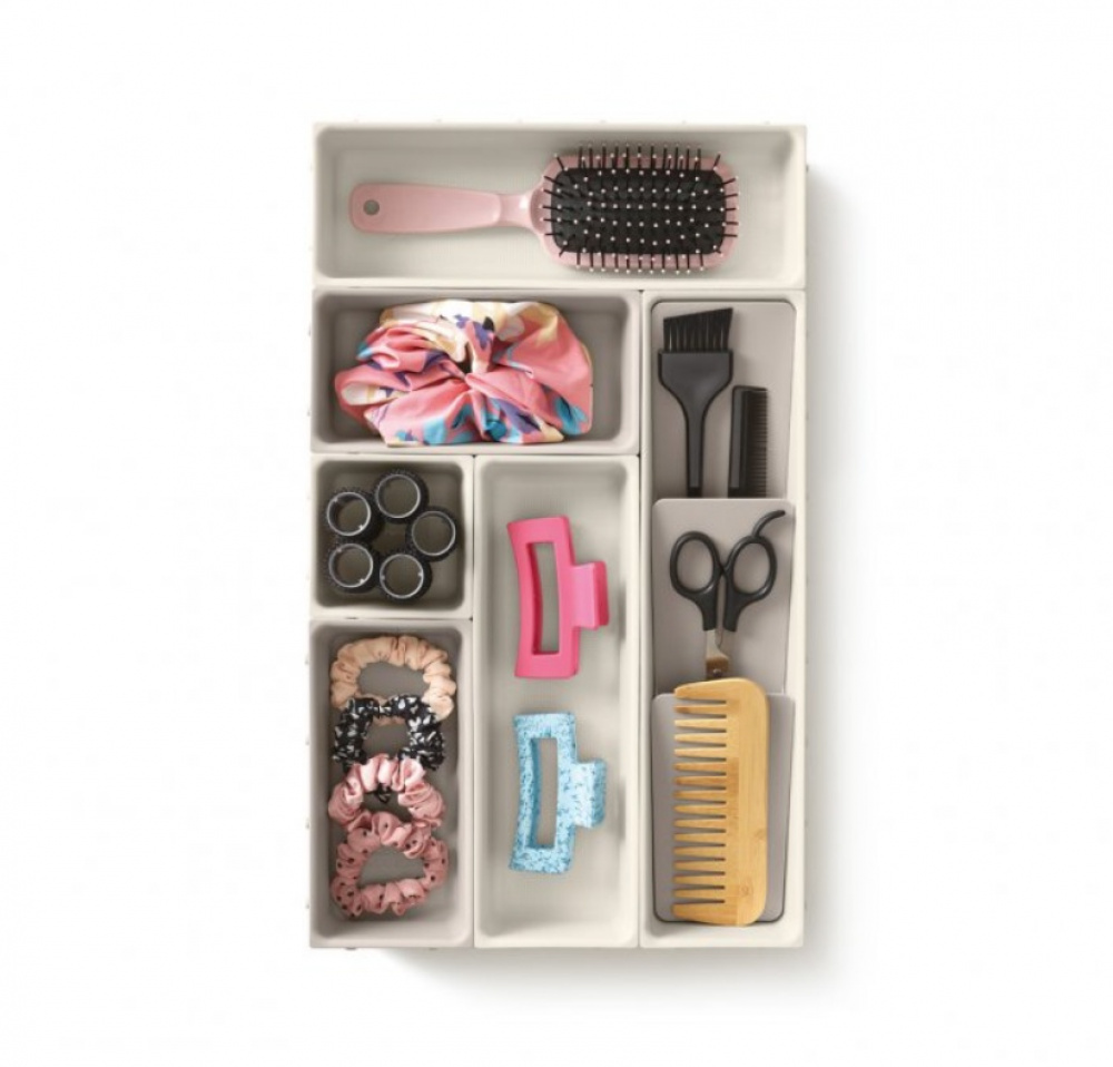 Lådinsatser, Set med 7 st, VIVA DRAWER ORGANISER, Joseph Joseph, Benvit i gruppen Förvaring / Köksförvaring / Organisera köksskåp / Besticklådor hos SmartaSaker.se (41941)