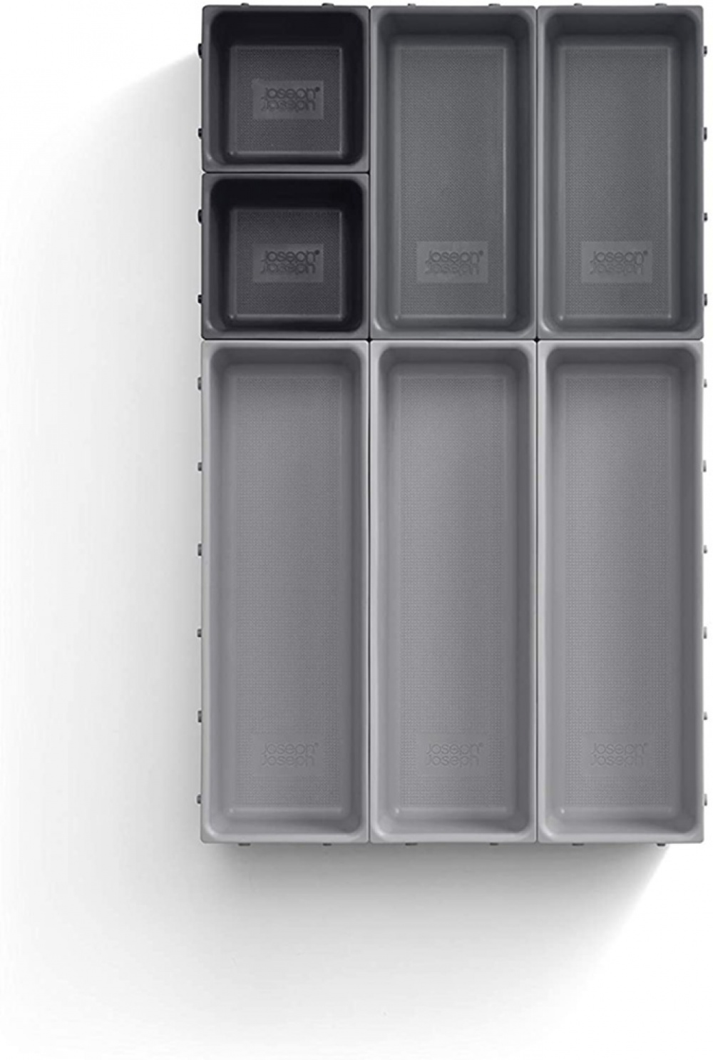 Lådinsatser, Set med 7st, BLOX SMALL DRAWER ORGANISER, Joseph Joseph, Grå i gruppen Förvaring / Köksförvaring / Organisera köksskåp / Besticklådor hos SmartaSaker.se (41942)
