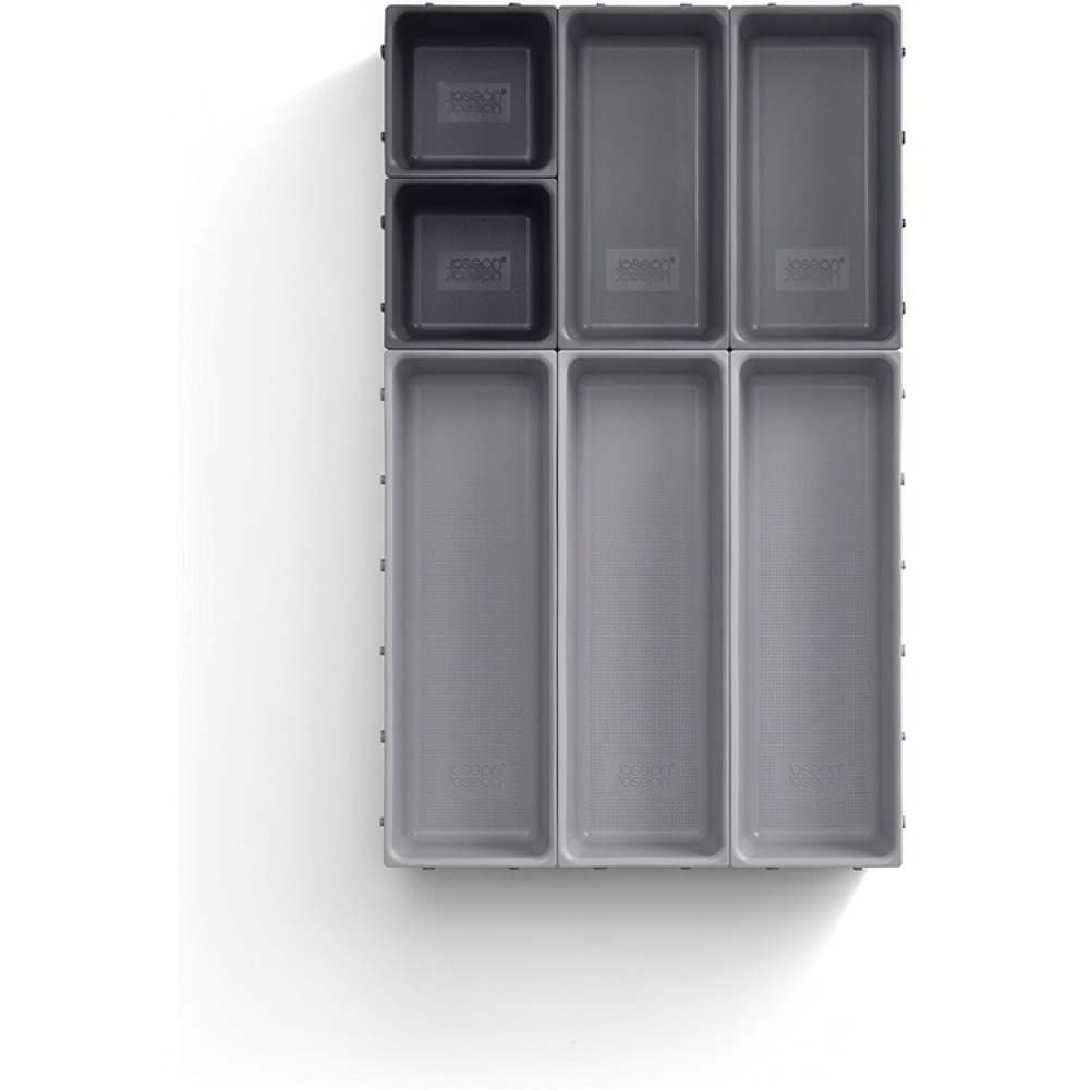 Lådinsatser, Set med 7st, BLOX SMALL DRAWER ORGANISER, Joseph Joseph, Grå i gruppen Förvaring / Köksförvaring / Organisera köksskåp / Besticklådor hos SmartaSaker.se (41942)