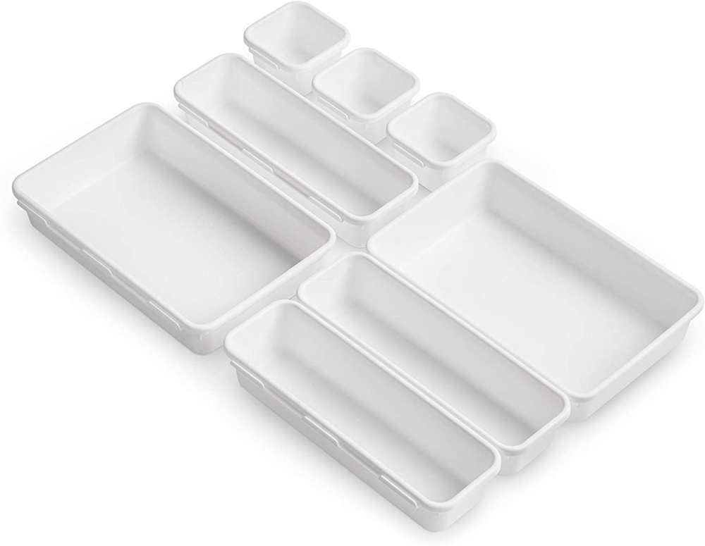 Lådinsatser, Set med 8 st, MODULAR TRAYS, Vita i gruppen Förvaring / Köksförvaring hos SmartaSaker.se (41943)