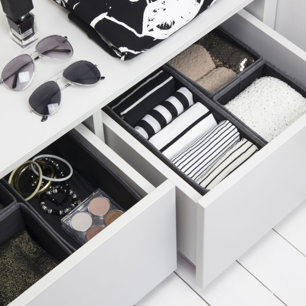Lådor för sortering, 3 st, BIGSO SOFT DRAWER ORGANIZERS i gruppen Förvaring / Garderobsförvaring / Sorteringslådor hos SmartaSaker.se (41945)