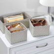 Lådor för sortering, 3 st, CHEVRON ACCESSORY ORGANISER, Grå / Beige Lådor för sortering, 3 st, CHEVRON ACCESSORY ORGANISER, Grå / Beige