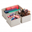 Lådor för sortering, 3 st, CHEVRON ACCESSORY ORGANISER, Grå / Beige Lådor för sortering, 3 st, CHEVRON ACCESSORY ORGANISER, Grå / Beige
