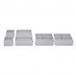 Lådor i tyg för sortering, Set med 6 st, PREMIUM DRAWER ORGANIZERS , Grå Lådor i tyg för sortering, Set med 6 st, PREMIUM DRAWER ORGANIZERS , Grå