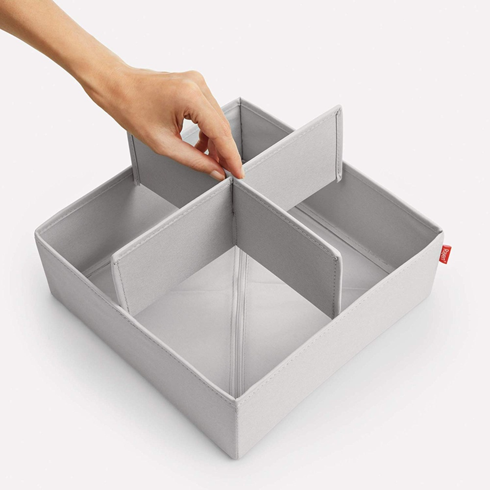 Lådor i tyg för sortering, Set med 6 st, PREMIUM DRAWER ORGANIZERS , Grå i gruppen Förvaring / Garderobsförvaring / Sorteringslådor hos SmartaSaker.se (41948)