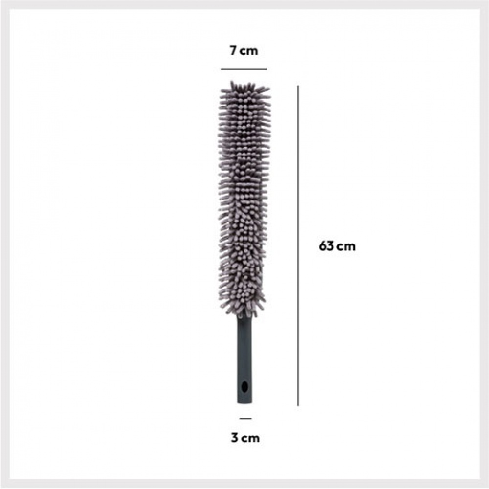 Lång och platt Dammvippa, Böjbar, DOUBLE SIDED DUSTER, 7 x H 62 cm, Grå i gruppen Förvaring / Städförvaring och sopsortering hos SmartaSaker.se (41952)