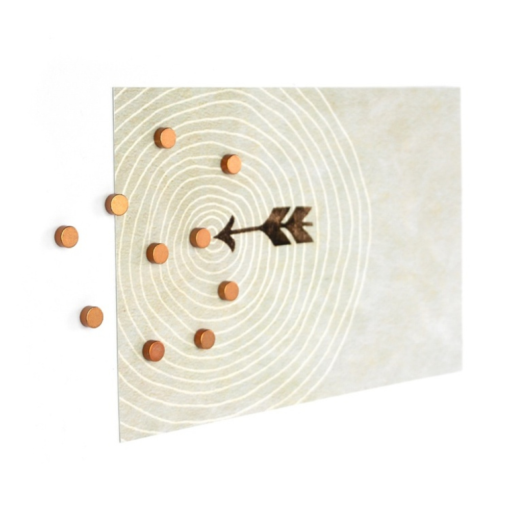 Magneter, mini, starka, 10 st, STEELY COPPER, Ø 0,6 x H 0,3 cm, Koppar i gruppen Förvaring / Magneter och självhäftande / Starka magneter hos SmartaSaker.se (42023)