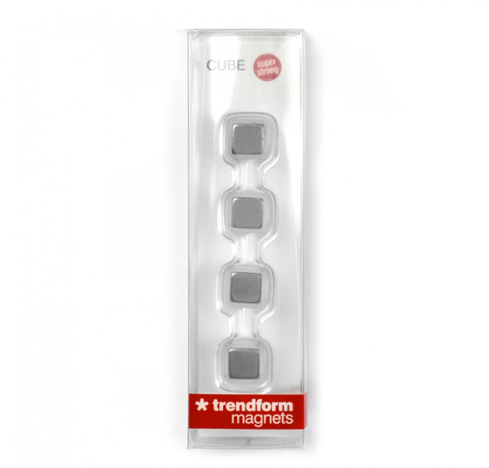 Magneter, Superstarka, 4 st, CUBE, 1 x 1 x H 1 cm, Silver i gruppen Förvaring / Magneter och självhäftande / Starka magneter hos SmartaSaker.se (42034)