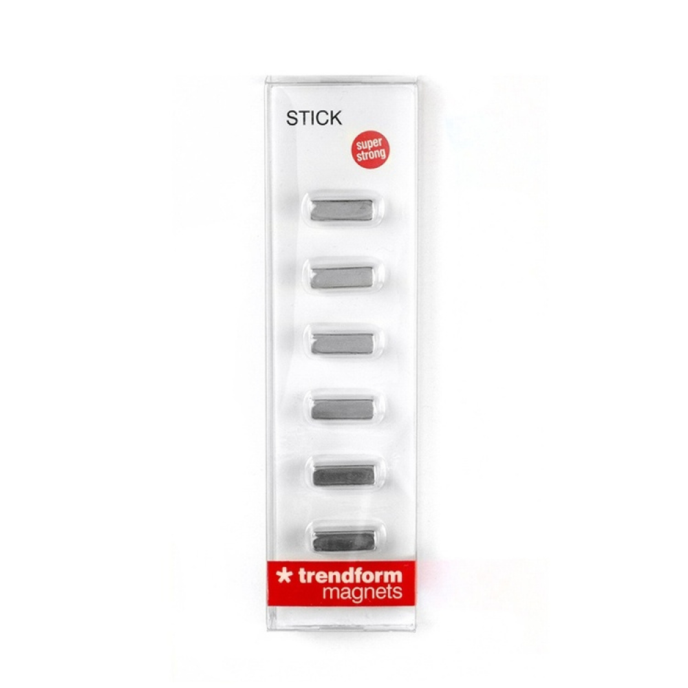 Magneter, superstarka, 6st, STICK MAGIC MAGNET, 0,5 x 0,5 x H 1,5 cm Silver i gruppen Förvaring / Magneter och självhäftande / Starka magneter hos SmartaSaker.se (42037)