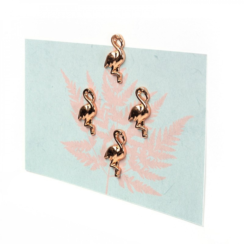 Magneter,4 st, FLAMINGO, Rose gold i gruppen Förvaring / Magneter och självhäftande hos SmartaSaker.se (42041)