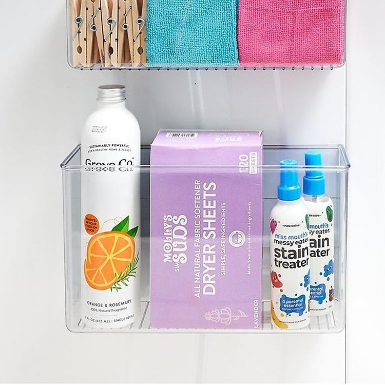 Magnetisk Förvaring, ID LARGE MAGNETIC BIN, 28 x 9 x H 16 cm, Transparent i gruppen Förvaring / Magneter och självhäftande hos SmartaSaker.se (42042)