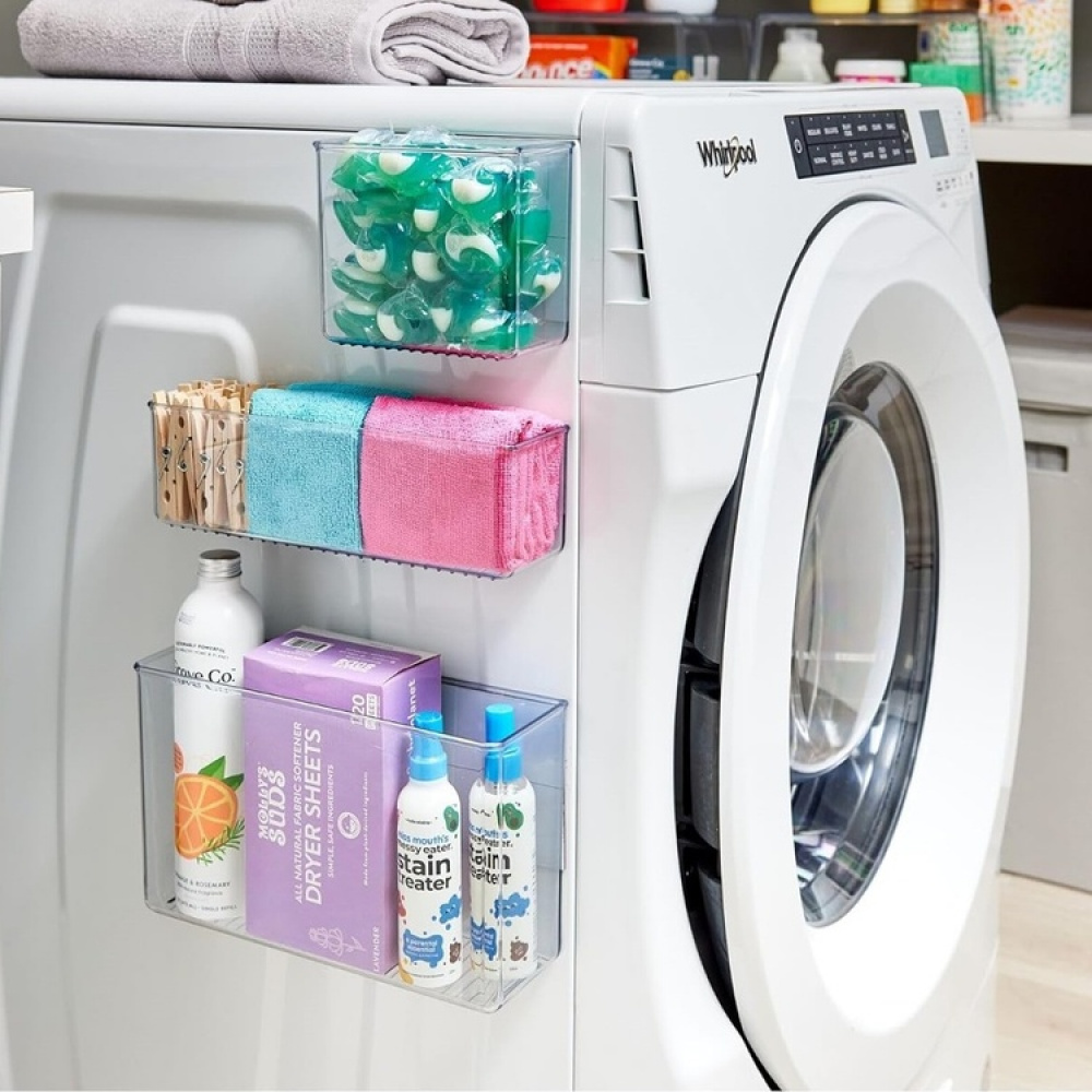 Magnetisk Förvaring, ID LARGE MAGNETIC BIN, 28 x 9 x H 16 cm, Transparent i gruppen Förvaring / Magneter och självhäftande hos SmartaSaker.se (42042)