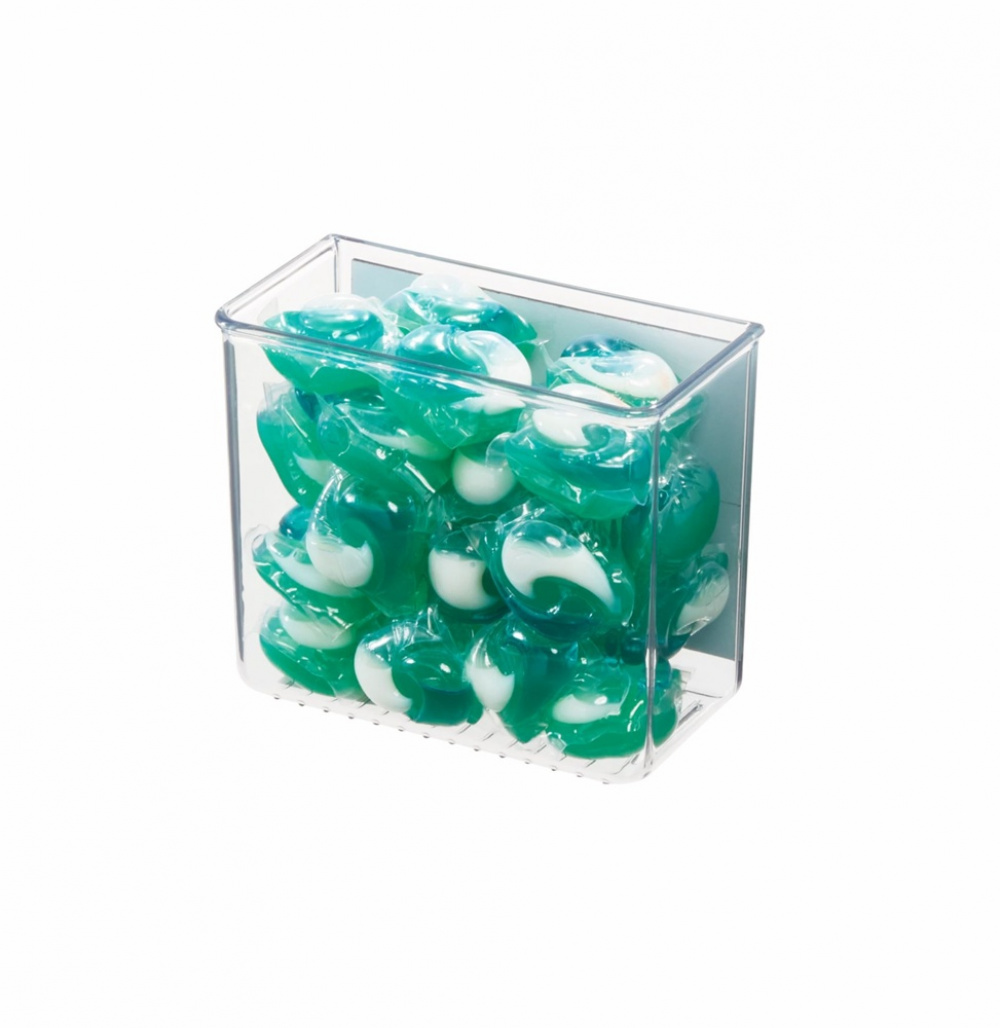 Magnetisk Förvaring, ID SMALL MAGNETIC BIN, 15 x 7,5 x H 12.5 cm, Transparent i gruppen Förvaring / Magneter och självhäftande / Starka magneter hos SmartaSaker.se (42044)
