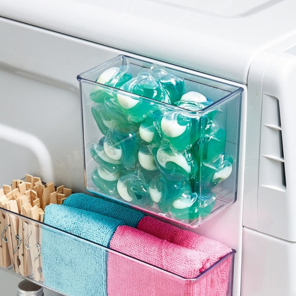 Magnetisk Förvaring, ID SMALL MAGNETIC BIN, 15 x 7,5 x H 12.5 cm, Transparent i gruppen Förvaring / Magneter och självhäftande / Starka magneter hos SmartaSaker.se (42044)