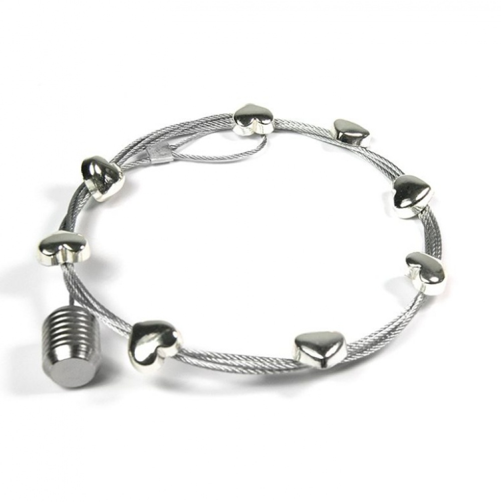 Magnetisk korthållare med 8 hjärt-magneter, Lodrät, SWEETHEART, H 150 cm, Silver i gruppen Förvaring hos SmartaSaker.se (42045)